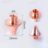 Gangchun 3D M9 Copper Laser Cutting Nozzle Single Double Layer Nozzles for EC Tube Cutting Machines