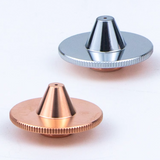 D28M11H15 Raised Hat Fiber Laser Cutting Nozzle Single Double Chrome Plating Layer Copper Nozzle for Fiber Laser Cutting Machines