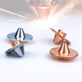 D28M11H15 Raised Hat Fiber Laser Cutting Nozzle Single Double Chrome Plating Layer Copper Nozzle for Fiber Laser Cutting Machines