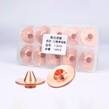 D28M11H15 Raised Hat Fiber Laser Cutting Nozzle Single Double Chrome Plating Layer Copper Nozzle for Fiber Laser Cutting Machines