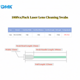 DMK 100pcs/Pack Non-Woven Fabric Laser Lens Cleaning Swab Industrial Cleaning Swabs