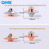 High-Speed Type D28M11H15 Laser Cutting Nozzle (Caliber 1.0-5.0) for Precitec WSX HSG and HANS Fiber Laser Cutting Heads