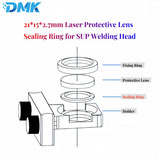 DMK 21*15*2.7mm Laser Protective Lens Sealing Ring Laser Welding Machine Accessories for SUP 18*2mm Protection Lens