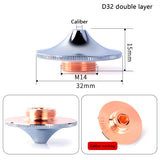 D32M14H15 High-Speed Laser Cutting Nozzle T2 Copper Nozzles Laser Cutting Machine Accessories