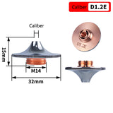 D32M14H15 Ultra-High-Speed Laser Cutting Nozzle T2 Copper Chrome Plating Dual-Layer Laser Cutting Machine Accessories