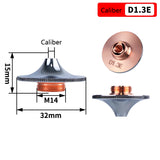D32M14H15 Ultra-High-Speed Laser Cutting Nozzle T2 Copper Chrome Plating Dual-Layer Laser Cutting Machine Accessories