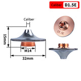D32M14H15 Ultra-High-Speed Laser Cutting Nozzle T2 Copper Chrome Plating Dual-Layer Laser Cutting Machine Accessories