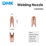 Hanwei laser welding nozzle M8x28mm wire feeding copper nozzle wholesale welding nozzles
